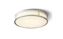 Badrum|Badrumslampor Tak-Rendl Grande Plafond 35cm Plafond Krom/Opal 24W LED 3000K IP44