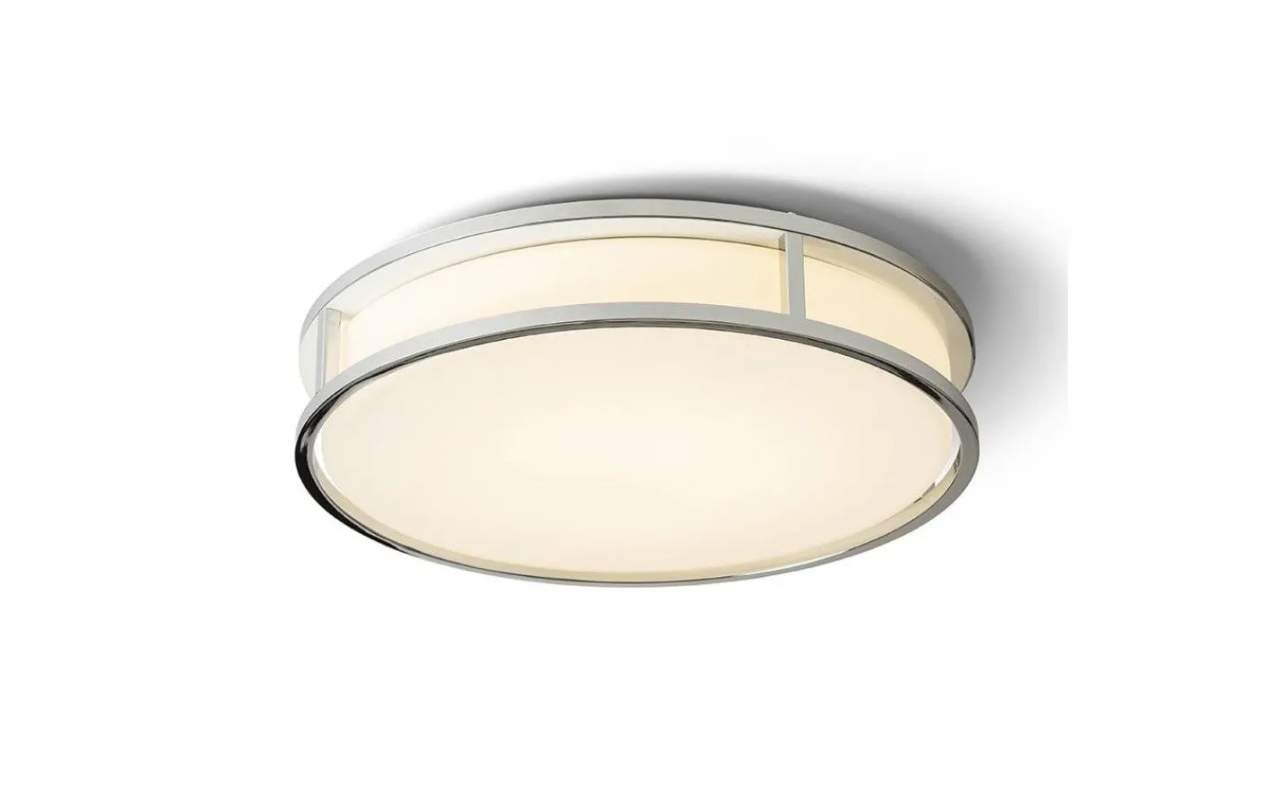 Badrum|Badrumslampor Tak-Rendl Grande Plafond 35cm Plafond Krom/Opal 24W LED 3000K IP44