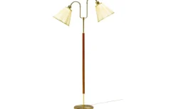 Klassiska Golvlampor|Golvfötter-ArmaturHantverk Gripsholm Golvfot 148cm Mässing/Körsbär