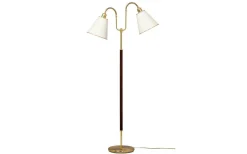 Klassiska Golvlampor|Golvfötter < ArmaturHantverk Gripsholm Golvfot 148cm Mässing/Mahogny