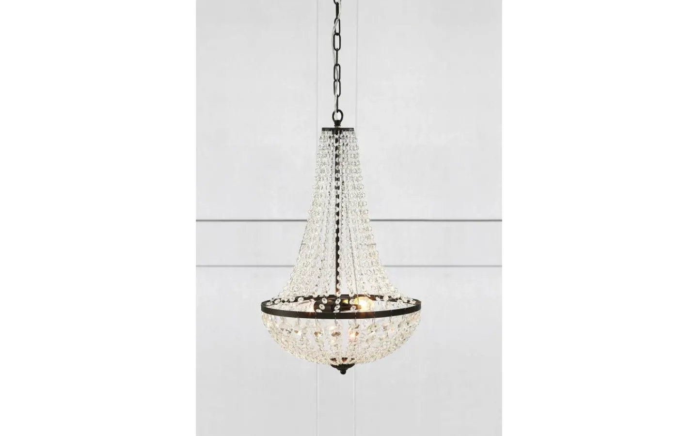 Kristallkronor < Markslojd Gränsö Kristallkrona Svart 40 cm