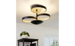 Plafonder-Eglo Gromola Plafond 54cm LED 3000K 33,8W Svart