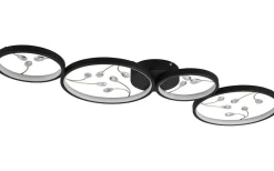 Plafonder-Trio Lighting Groovy Plafond LED 4-delad matt svart/guld