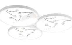 Plafonder < Trio Lighting Groovy Plafond LED 3-delad matt vit/krom