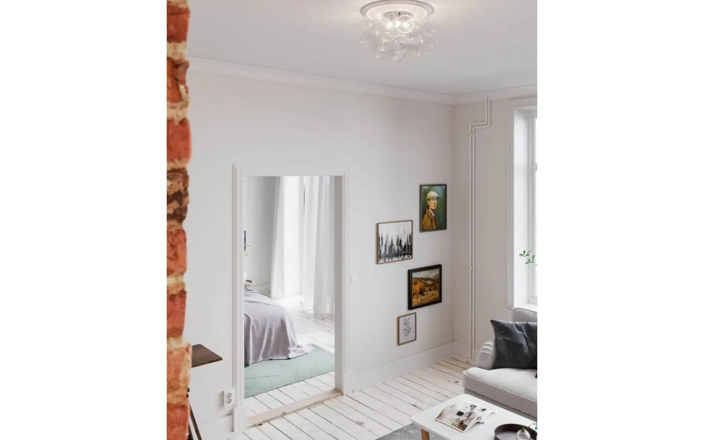 Plafonder-By Rydens Gross Plafond 50cm Krom/Klar