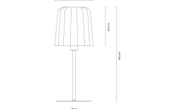 Bordslampor-Dyberg Larsen Gry Bordslampa 49,5cm Mörkröd