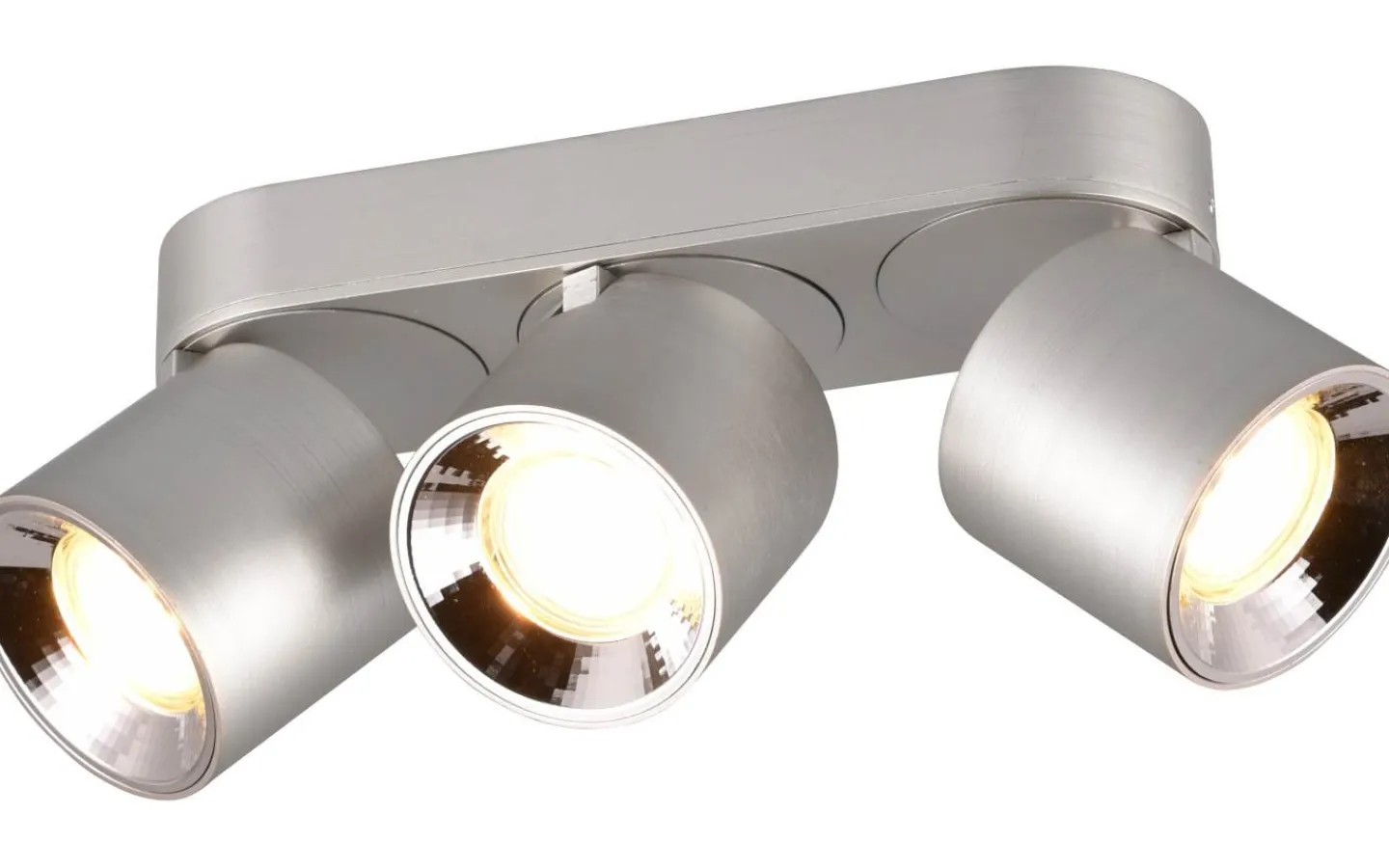 Takspot Med 3 Lampor-Trio Lighting Guayana Spotlight 3-delad GU10 borstad aluminium