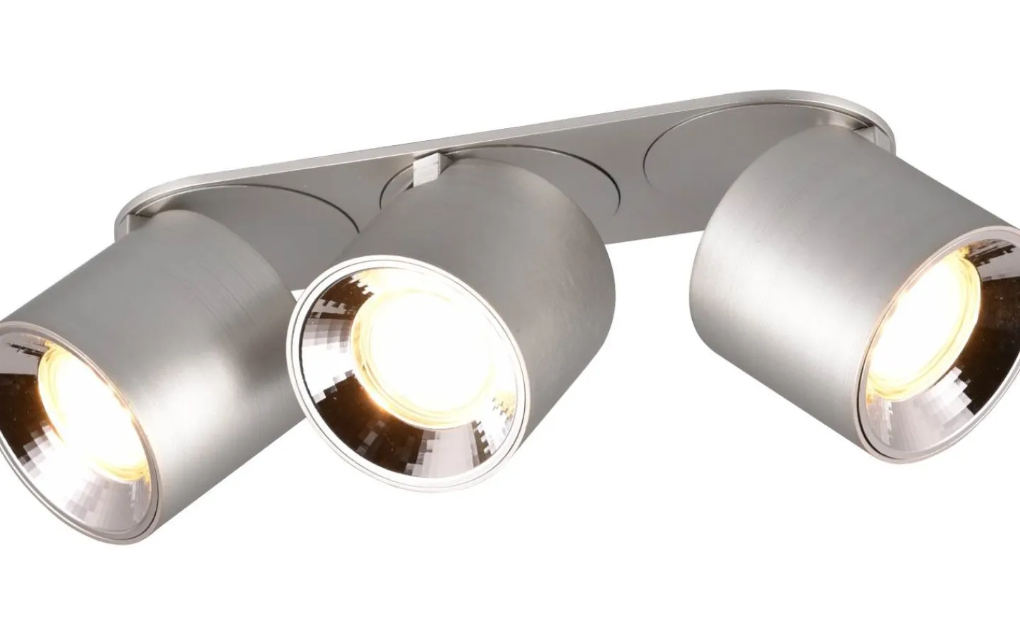 Takspot Med 3 Lampor-Trio Lighting Guayana Spotlight 3-delad GU10 borstad aluminium