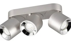 Takspot Med 3 Lampor-Trio Lighting Guayana Spotlight 3-delad GU10 borstad aluminium