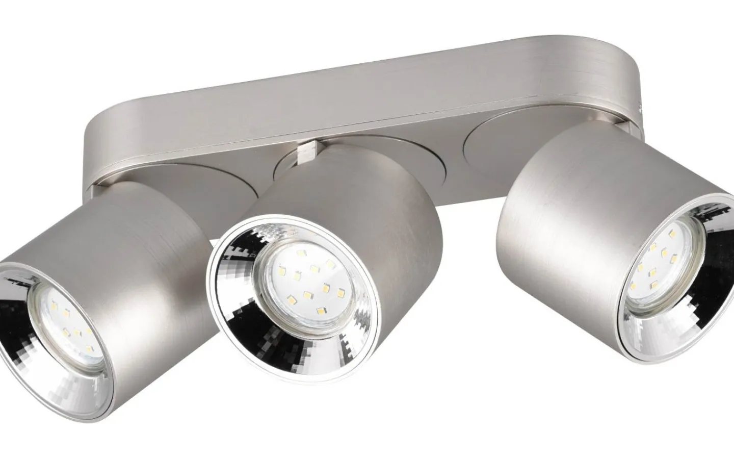 Takspot Med 3 Lampor-Trio Lighting Guayana Spotlight 3-delad GU10 borstad aluminium