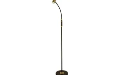 Golvläslampor-Aneta Gusto Golvlampa 135cm LED 5W 3000K Svart/Mässing