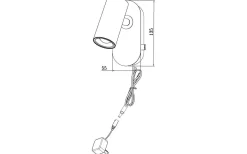 Sovrum|Läslampor < Aneta Gusto Väggspotlight LED 5W 3000K Vit/Krom