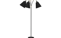 Klassiska Golvlampor|Golvfötter < ArmaturHantverk Haga Golvfot 3L 140cm Svart