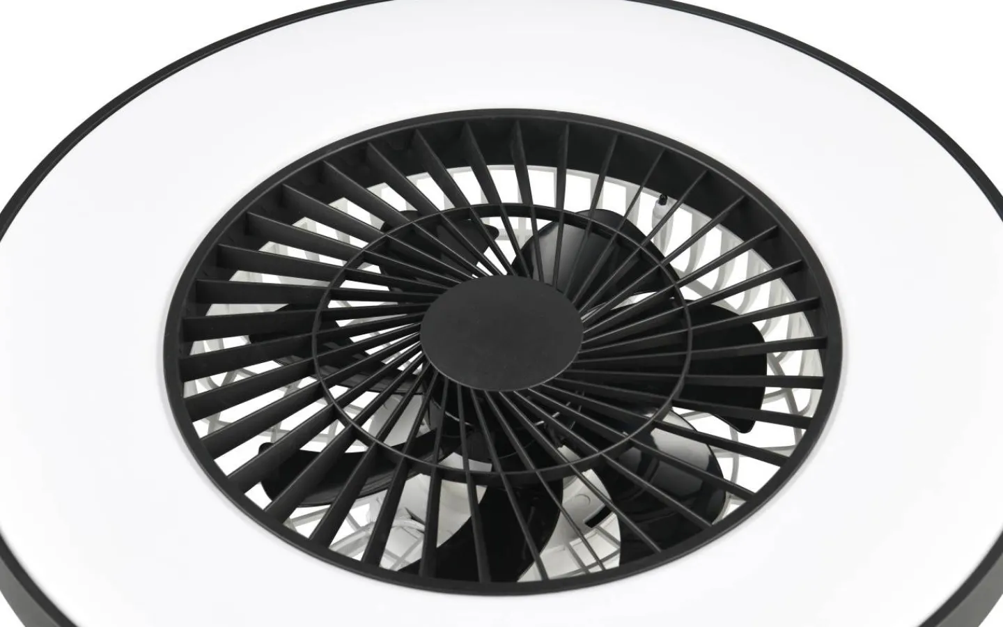 Takfläktar-Reality Halmstad Takfläkt 58cm LED mattsvart stjärnljus