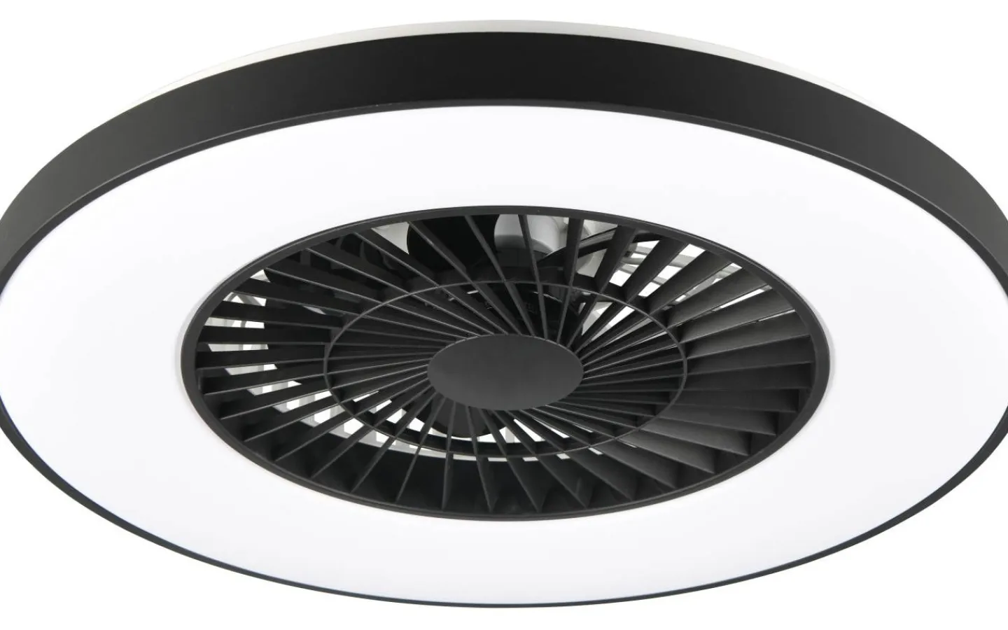 Takfläktar-Reality Halmstad Takfläkt 58cm LED mattsvart stjärnljus