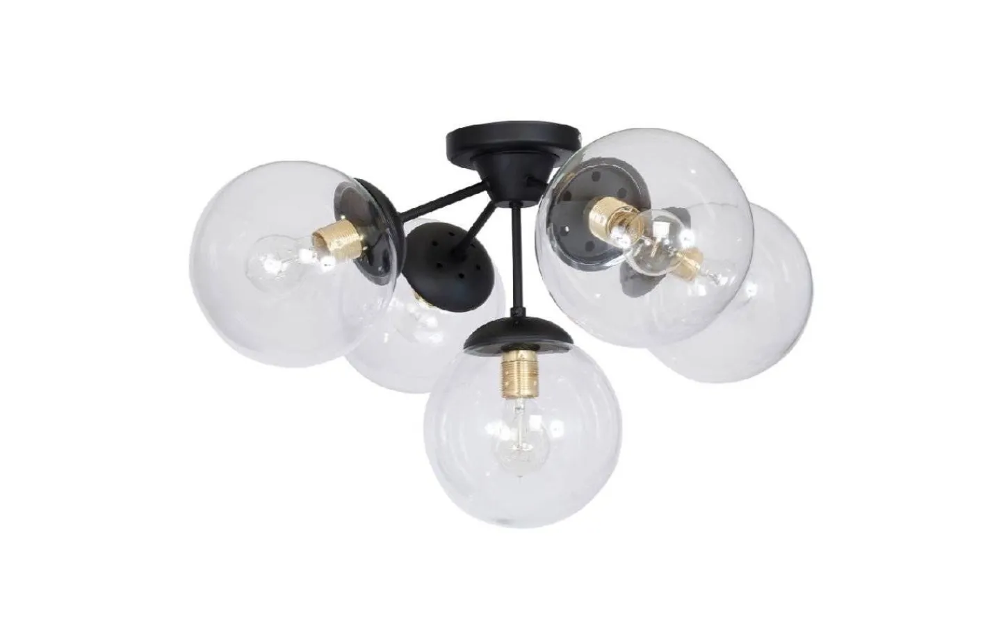 Hall & Trappa|Plafonder-Hallbergs Hamar Plafond 5L 50cm Svart/Klar