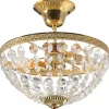 Kristallplafonder-Markslojd Hanaskog Kristallplafond 30cm Guld