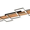 Plafonder-Trio Lighting Harper Plafond LED 115cm mattsvart/trä