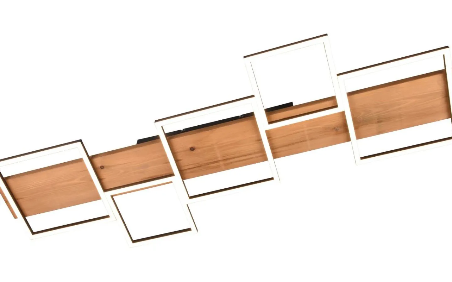 Plafonder-Trio Lighting Harper Plafond LED 115cm mattsvart/trä