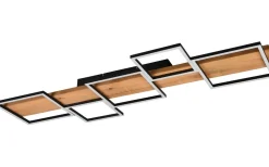Plafonder-Trio Lighting Harper Plafond LED 115cm mattsvart/trä