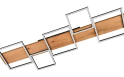 Plafonder-Trio Lighting Harper Plafond LED 115cm mattsvart/trä