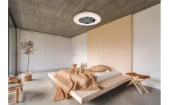 Takfläktar-Reality Harstad Takfläkt 60cm LED kromad stjärnljus