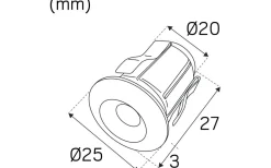 Bastulampor-Hidealite Heatspot G2 Bastu 150mA 2700K 0,4W Borstad Stål IP44