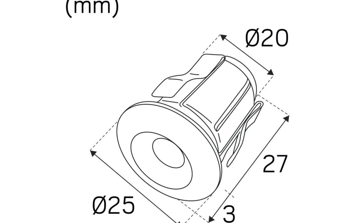Bastulampor-Hidealite Heatspot G2 Bastu 150mA 2700K 0,4W Borstad Stål IP44