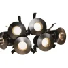 Bastulampor-Hidealite Heatspot G2 Kit Bastu 2700K 6x0,4W Borstad Stål IP44