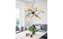 Vardagsrum|Kök & Matplats-By Rydens Heroes Taklampa 80cm 24L Svart/Mässing