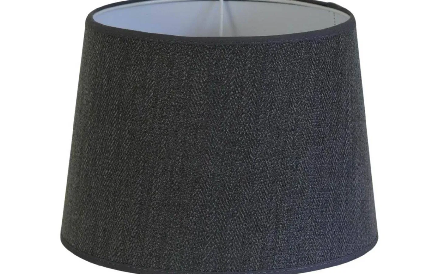 Enfärgade Runda Lampskärmar < Hallbergs Herringbone Lampskärm Ø35cm Grafitgrå