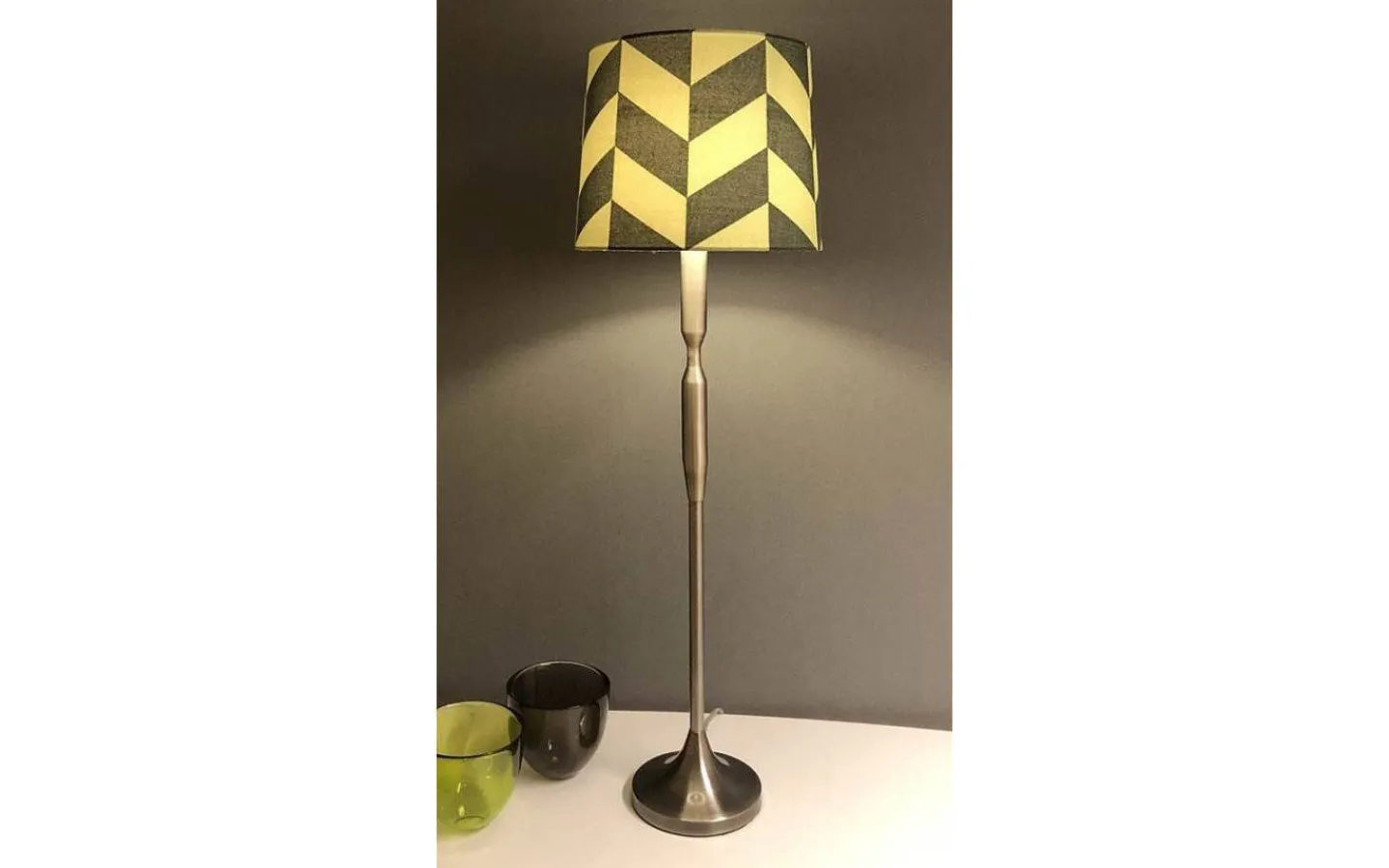 Mönstrade Lampskärmar-Oriva Herringbone Lampskärm Ø25cm Grön