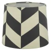 Mönstrade Lampskärmar-Oriva Herringbone Lampskärm Ø20cm Svart/Vit