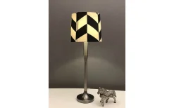 Mönstrade Lampskärmar-Oriva Herringbone Lampskärm Ø20cm Svart/Vit