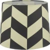 Mönstrade Lampskärmar < Oriva Herringbone Lampskärm Ø25cm Svart/Vit