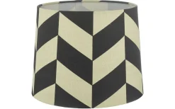 Mönstrade Lampskärmar < Oriva Herringbone Lampskärm Ø25cm Svart/Vit