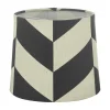 Mönstrade Lampskärmar < Oriva Herringbone Lampskärm Ø16cm Svart/Vit