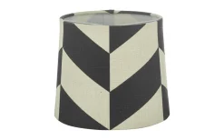 Mönstrade Lampskärmar < Oriva Herringbone Lampskärm Ø16cm Svart/Vit