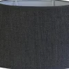 Ovala Lampskärmar-Hallbergs Herringbone Oval Lampskärm 20cm Grafitgrå