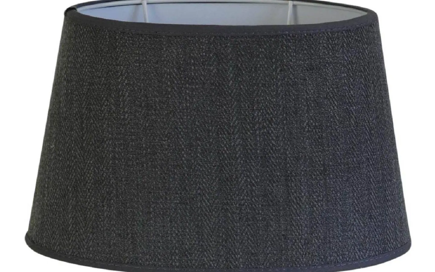 Ovala Lampskärmar-Hallbergs Herringbone Oval Lampskärm 20cm Grafitgrå