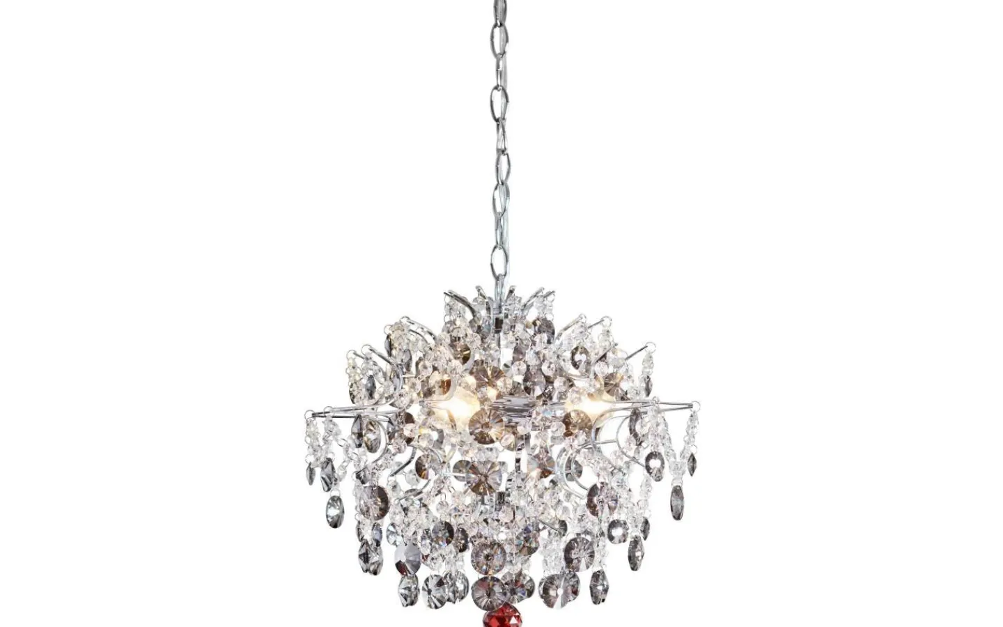 Kristallkronor < Markslojd Hidden Gem Kristallkrona 40cm 3L Krom/Klar/Rökfärgad