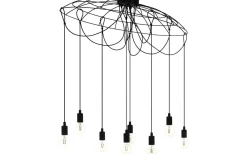 Stora Taklampor Ø70-150 Cm-Eglo Hogsmill Taklampa 116cm 8L Svart