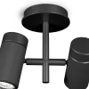 Takspot Med 2 Lampor-Herstal Holder Takspotlight 2L Svart