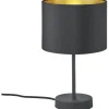 Bordslampor-Trio Lighting Hostel Bordslampa E27 matt svart/guld