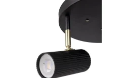 Runda Takspotlights|Takspot Med 3 Lampor-Globen Lighting Hubble Takspotlight 3L 25cm Svart/Mässing