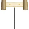 Läslampor < Globen Lighting Hubble Vägglampa 2L 35cm Borstad Mässing