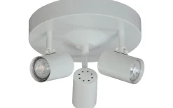 Runda Takspotlights|Takspot Med 3 Lampor < Aneta Hugin Takspotlight 25cm Vit