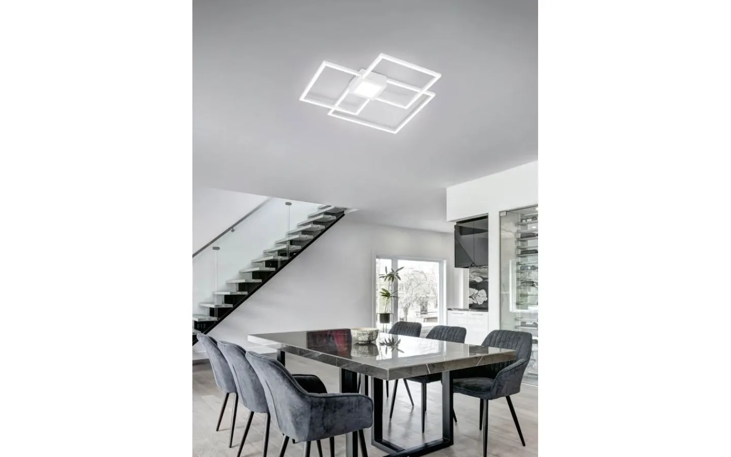 Plafonder < Trio Lighting Hydra Plafond LED 3-delad mattvit 4000K