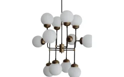 Stora Taklampor Ø70-150 Cm-Hallbergs Hydro Taklampa 12L 84cm Oxid/Opalglas