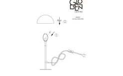 Bordslampor-Globen Lighting Icon Bordslampa 48cm Krom